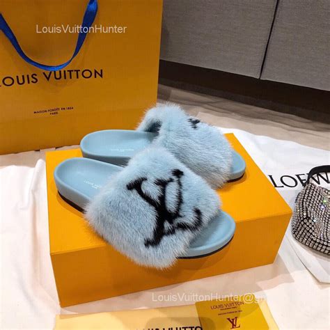 louis vuitton fur monogram slippers|Bom Dia Flat Mule .